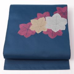 名古屋帯】夏帯 青色 洗える 桔梗 開き仕立て 薄物 盛夏 - メルカリ