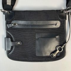 美品 ダンヒル ディーエイト ショルダーバッグ レザー キャンバス 