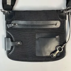 美品　BALLY バリー　ショルダーバッグ 　ナイロン　レザー　ブラック