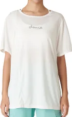 ジーフィット G-FIT リラックスフィットショートスリーブトップ GA-C657TS 天竺素材 トップス ゆったり ラメプリント Tシャツ ヨガウエア フィットネス ジム 半そで  GAC657TS W ホワイトのサムネイル