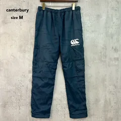 canterbury カンタベリー M ウィンドブレーカー パンツ ロング シャカシャカ イージー スポーツ ウェア ラグビー トレーニング 練習 ジム 運動 部活 ナイロン ポリエステル ボトムス ネイビー ロゴ プリント ★ ■■のサムネイル