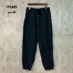 ITEMS アイテムズ Mナイロン イージー ジョグパンツ 裾ゴム ギャザー シャカシャカ ウエストゴム ドロスト ボトムス 無地 ワーク カジュアル スポーティ アーバンリサーチ ネイビー トレンド 普段使い おしゃれ 旅行 デイリー ★ ■◇のサムネイル