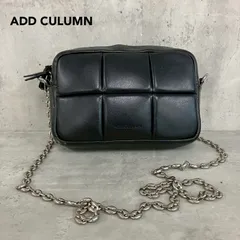 ADD CULUMN アドカラム PUFF CROSSBODY CHAIN チェーンバッグ ショルダーバック クロスボディ ミニバッグ ポシェット 肩掛け 斜め掛け スクエア パフ キルティング ブラック 黒 鞄 かばん カバン 旅行 デート ★ ■■