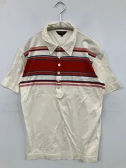 Paul Smith ポールスミス ポロシャツ M ホワイト ボーダー柄 半袖 メンズ