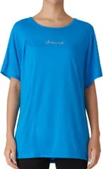 ジーフィット G-FIT リラックスフィットショートスリーブトップ GA-C657TS 天竺素材 トップス ゆったり ラメプリント Tシャツ ヨガウエア フィットネス ジム 半そで  GAC657TS SBL スカイブルーのサムネイル