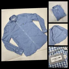 正規品 LACOSTE ラコステ レギュラーフィット メンズ CHECK 柄 シャツ FR 40 95 100