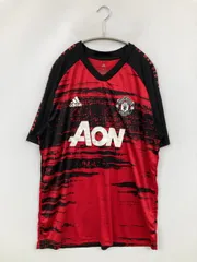 adidas アディダス Tシャツ/カットソー XL レッド 前面プリント ブランドロゴ ミドル丈 半袖 Vネック メンズ