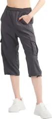 ジーフィット G-FIT カーゴカプリ パンツ GF-N306PP エアパン エアーパンツ ボトムス ヨガ ストレッチ ジム トレーニング ズボン 軽量 通気性 速乾 UVカット  GFN306PP DGL ダークグレーのサムネイル
