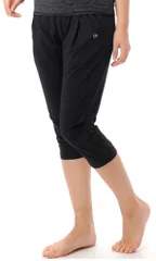 ジーフィット G-FIT エアSTRETCH ルーズフィットカプリ フィットネスウェア GF-L979S 軽量感 2WAYストレッチ SPF50+ ゆったり ヨガ ジム トレーニング  GFL979S B ブラックのサムネイル