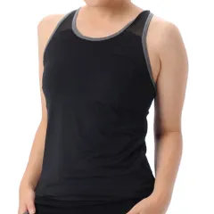 ジーフィット G-FIT エアSTRETCH タンクトップ フィットネスウェア GF-L980T 軽量感 2WAYストレッチ SPF50+ Yバック型 ヨガ ジム トレーニング  GFL980T B ブラックのサムネイル