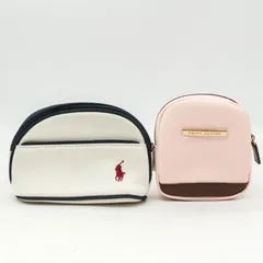 ラルフローレン ミニポーチ 2点セット ブランド まとめて レディース ピンク/ホワイト×ネイビー RALPH LAUREN 【中古】のサムネイル