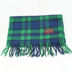 ケンゾー マフラー チェック柄 レディース ブランド メンズ グリーン KENZO 【中古】のサムネイル