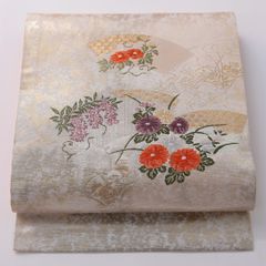 名古屋帯　手刺繍　正絹　西陣織　砂子綴れ　中古　花兎　【mm515】 名古屋帯 手刺繍 正絹 西陣織 砂子綴れ 中古 花兎 【mm515】 - メルカリ