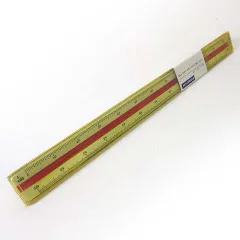 STAEDTLER ドイツ製 三角スケール サンスケ 30cm 300mm 製図道具 定規 図面 寸法 美品のサムネイル