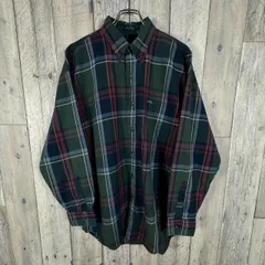 OLD CHAPS RALPH LAUREN 90s チャップス ラルフローレン 長袖 BD ボタンダウン チェック フランネル シャツ メンズ L サイズ