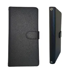 FSC 機種を選ばない手帳型 スマホケース 汎用 マルチケース シンプル PUレザー 手帳型 ベルト 多機種対応 ブック型 名刺入 ストラップホール付