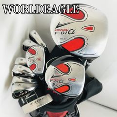 格安☆ワールドイーグル ゴルフクラブ フルセット☆初心者キャディバッグ付／白S右 良品☆ワールドイーグル ゴルフクラブ フルセット☆初心者キャディ