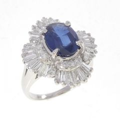 最高峰】セイコージュエリー 大粒1.22ct サファイア ダイヤ Pt900