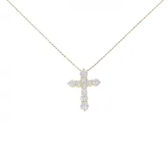 K18YG クロス ダイヤモンド ネックレス 1.00CT