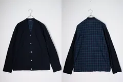 COMME des GARCONS HOMMEコムデギャルソンオム AD2010 HG-T060 製品洗い加工 ブラックウォッチ切替カットソーカーディガン【S】【MTSA81846】のサムネイル