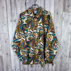 CLATHAS 金ボタン スカーフ柄 シャツ カメリア 緑 花柄 総柄 38 - メルカリ