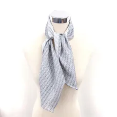 ハロッズ Harrods ストール 総柄 シルク 薄手 グレー /TT