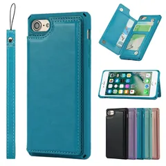 新品 Pelanty For iPhone SE 2022 第3世代/ SE 2020 第2世代 手帳型フリップ for iPhone 7/ 8 ケース縄掛け 背面カバー ストラップ付き PUレザー 耐衝撃 マグネット財布型 ICカードポケット スタンド機能