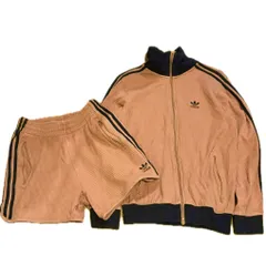 【極希少・即完売モデル】 adidas  アディダス ワッフルベッケンバウアートラックジャケット ハーフパンツ セットアップ M コットン オレンジのサムネイル