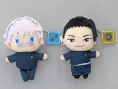 【中古】ぬいぐるみマスコット・ぬいぐるみバッジ 五条悟＆夏油傑 マスコットキーチェーン2個セット 「呪術廻戦」 ユニバーサル・スタジオ・ジャパン限定