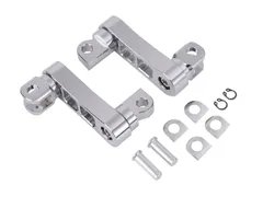 ハーレー 用 スポーツスター XL833 XL1200 ダイナ ソフテイル ツーリング ステップ エクステンション ペグ ブラケット CNC アルミ 社外品 カスタム パーツ (シルバー)のサムネイル