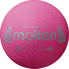 モルテン molten バレーボール  ソフトバレーボール 検定球 ピンク 柔らか素材 JVA検定 日本ソフトバレーボール連盟公認モデル 突き抜け防止バルブ 専用メジャー付 ゴム カラー豊富  S3Y1200P ピンクのサムネイル