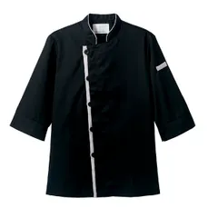 신제품 [몽블랑] 콕 코트, 쿡 코트, 듀얼 유즈, 3/4 슬리브, 블랙/라이트 그레이, 6-420, 3L