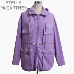 美品 STELLA McCARTNEY ステラマッカートニー ブルゾン ジャケット パーカー フーディ フルジップ ポケット パープル サイズ34 レディースのサムネイル