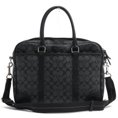 COACH ビジネスバッグ 2WAY シグネチャー ブラック - メルカリ