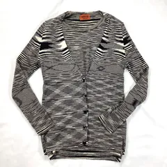 MISSONI ミッソーニ セットアップ カーディガン トップス ボーダー カシミヤ シルク ブラックのサムネイル