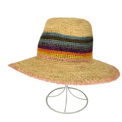 ポールスミス Paul Smith MADE IN ITALY ストライプラフィアハット レディース  Mのサムネイル