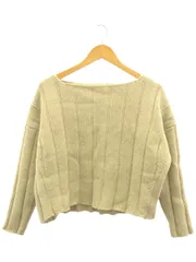 JANE SMITH (ジェーンスミス) ウールカシミア ワイドリブボートネック プルオーバーニット KN-＃７０２L ベージュ ONE
