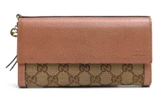 グッチ／GUCCI 長財布 財布 ウォレット レディース 女性 女性用 コットン 綿 キャンバス レザー 革 ブラウン 茶  323396 2184 BREE ORIGINAL GG CANVAS CONTINENTAL WALLET ブリー フラップ式 小銭