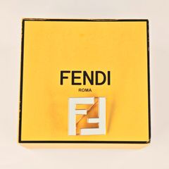 極美品】フェンディ ブローチ フォーエバー FFロゴ ブラックメタル