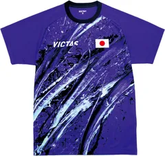 新品 ヴィクタス(Victas) 卓球 ゲームシャツ V-24 日本代表モデル レプリカシャツ 男女兼用 ブルー(BL) M 532403