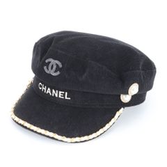 ココマーク CHANEL（シャネル） ウール チェーン ココマークプレート キャスケット シャネル 極美品 スポーツライン ウール ニットキャップ 帽子