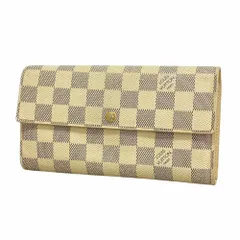 ルイ・ヴィトン(Louis Vuitton) ルイ・ヴィトン 長財布 ダミエ・アズール ポルトフォイユサラ N61735 ホワイトレディース