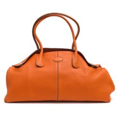 美品✨ トッズ Dバッグ トートバッグ シボ革 ロゴ型押し キャメル