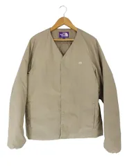 ノースフェイス パープルレーベル THE NORTH FACE PURPLE LABEL ダウン ジャケット ノーカラー Vネック 長袖 サイズ S ベージュ QQQ 国内正規のサムネイル