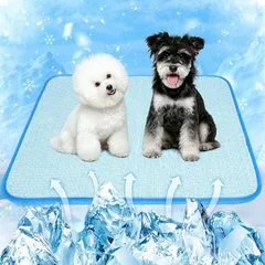 Paerduo ペット ひんやりマット 犬 猫用洗えるペットシーツ おしっこマット ペット用 トイレ下敷きマット 夏用 ペット用シーツ 接触冷感 防水/消臭/速乾 洗濯機で丸洗い 繰り返し利用可能 (ブルー,  L(100x70cm)x1枚)のサムネイル