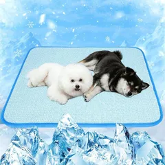 Paerduo ペット ひんやりマット 犬 猫用洗えるペットシーツ おしっこマット ペット用 トイレ下敷きマット 夏用 ペット用シーツ 接触冷感 防水/消臭/速乾 洗濯機で丸洗い 繰り返し利用可能 (ブルー,  S(45x50cm)x1枚)のサムネイル