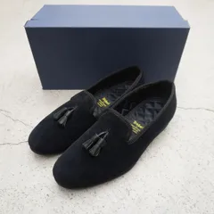 Tricker's トリッカーズ CHURCHILL チャーチル タッセル ローファー シューズ スリッポン Velvet ベルベット BLACK 黒 サイズ6 2887Q♪のサムネイル