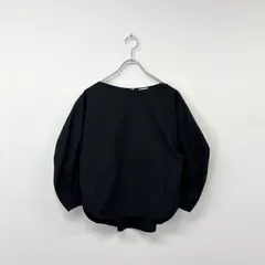 良品 ENFOLD エンフォルド バルーン スリーブ プルオーバー ブラウス コットン サテン ボリューム スリーブ ブラック サイズ 38 805-0020のサムネイル