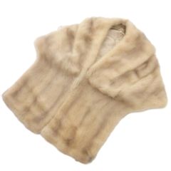デミバフミンク ポンチョ 大判 ショール ケープ 毛皮 ファー なめし