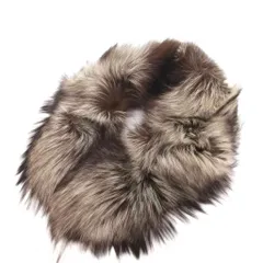 サガファーズ SAGA FURS フォックスファー マフラー 毛皮 茶 ブラウン 白 ホワイト /ML ■ECG003
